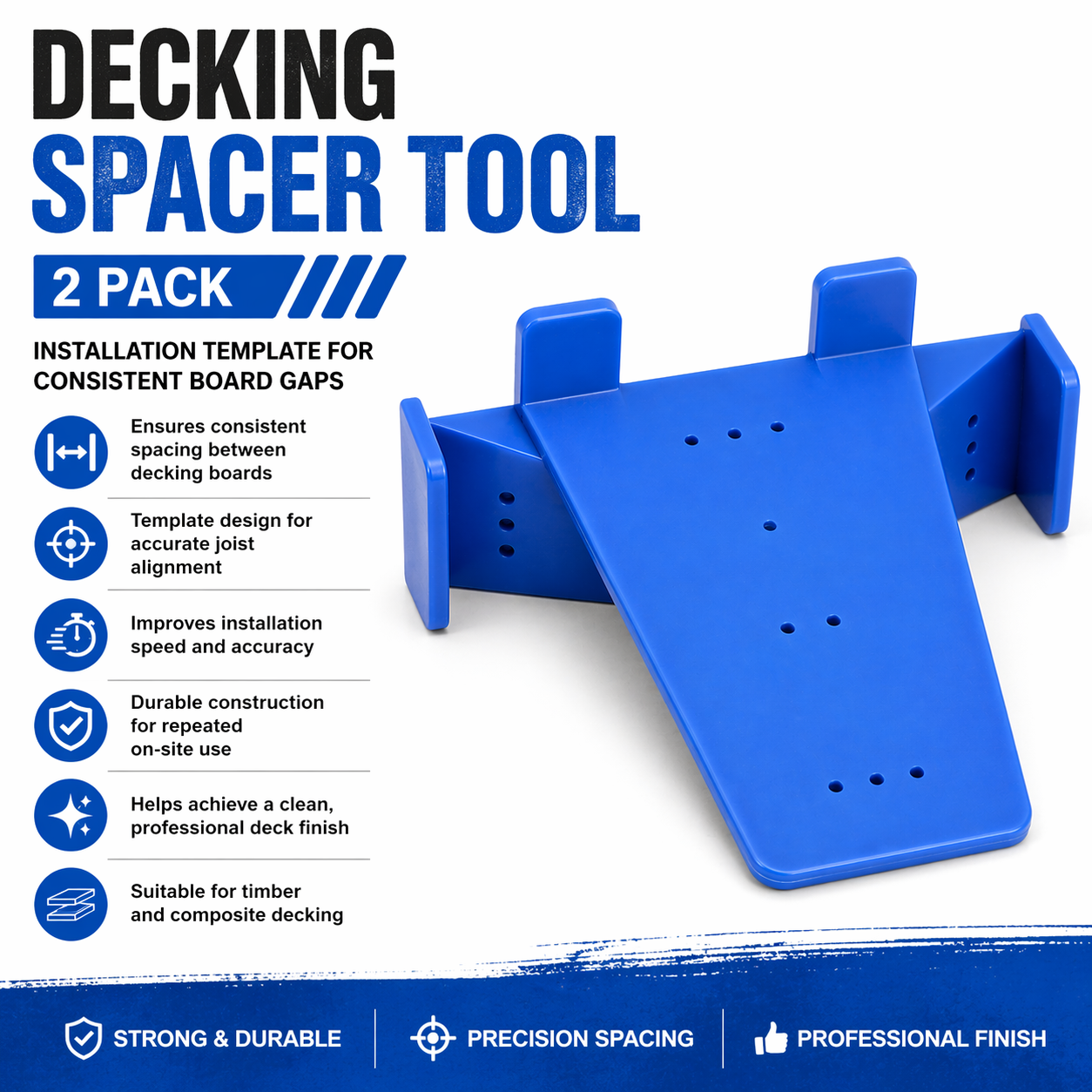 Decking Spacer Tool – Installation Template for Consistent Board Gaps