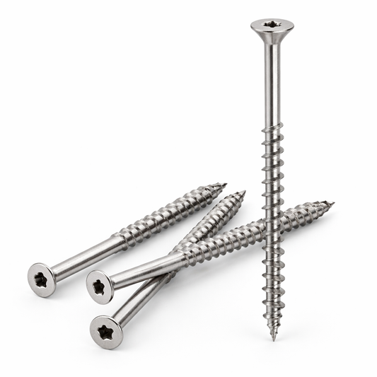 316 Marine Decking Screws 12G x 90mm Trim Head Hardwood – 250 Pack