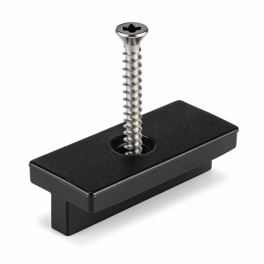 Concealed deck fixing clips for composite decking, delivering a clean, screw-free finish