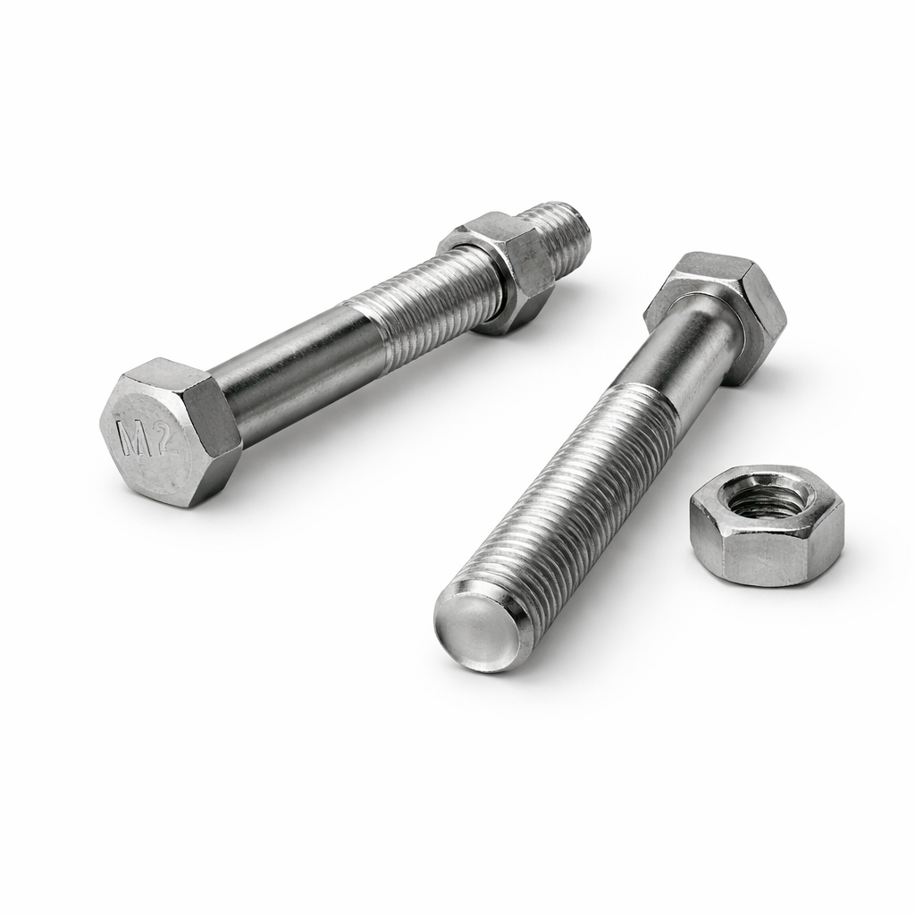 304 Stainless Steel Hex Bolts & Nuts M12 x 100mm