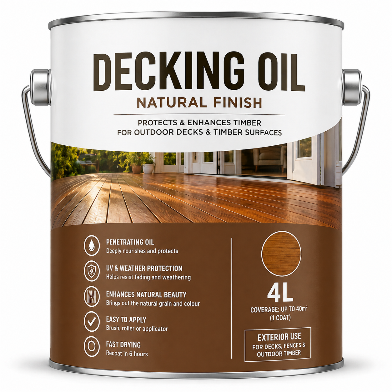 Decking Oil 4L - Natural Timber Protection & Finish
