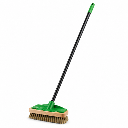 Deck Scrub Brush with Long Handle – Heavy Duty Timber Cleaning Brush