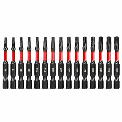 Security Torx Power Bit Set 15 Piece – 50mm Impact Rated