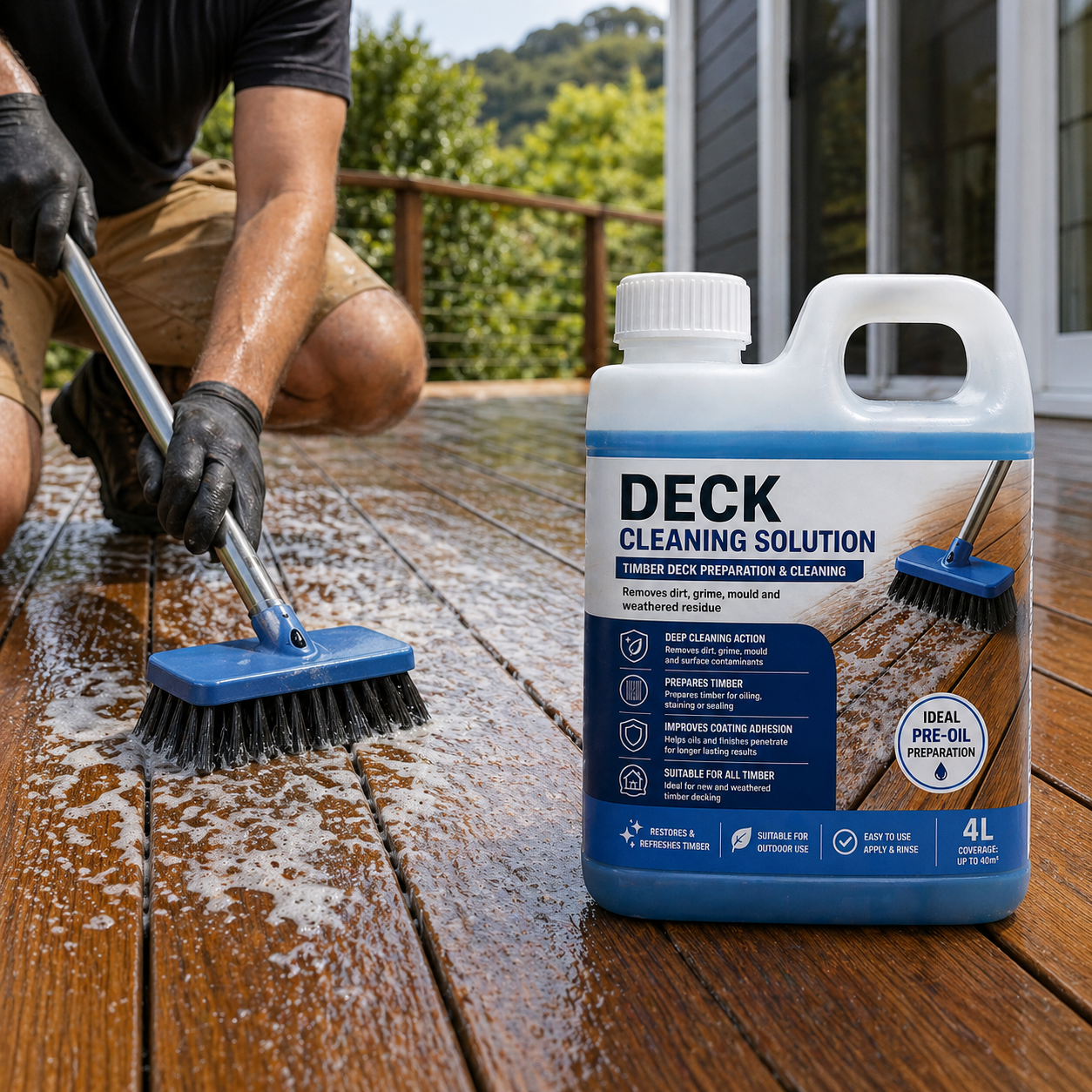 Deck Cleaning Solution 4L - Timber Deck Preparation & Cleaning