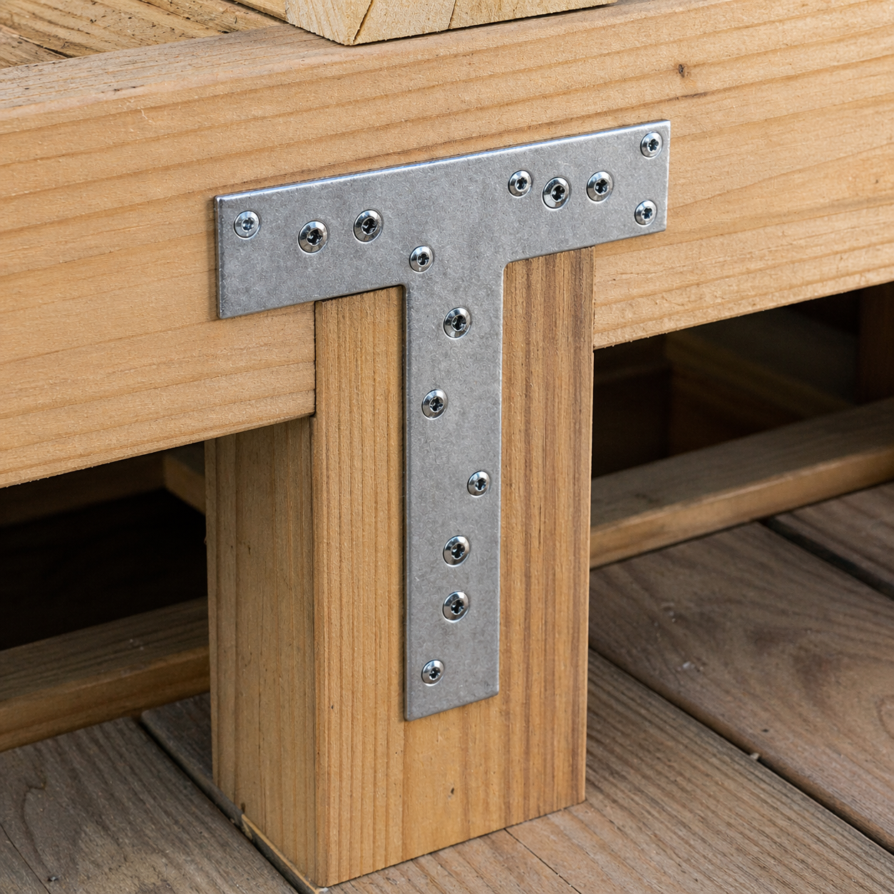 T-Shape Mending Plate 190 x 190 x 40mm Zinc Plated – Timber Connector Plate