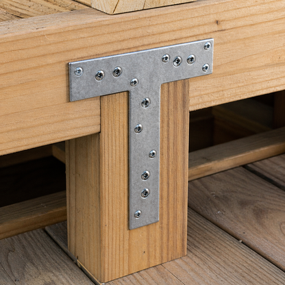 T-Shape Mending Plate 190 x 190 x 40mm Zinc Plated – Timber Connector Plate