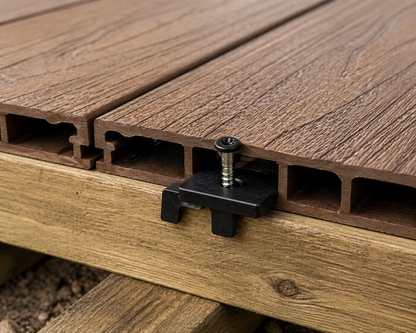 Concealed Deck Fixing Clips 100 Pack - Hidden Fastener System for Composite Decking