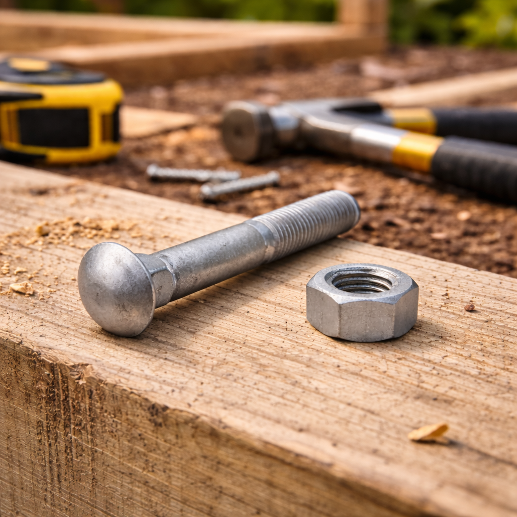 Hot Dip Galvanised Cup Head Bolts & Nuts M10 x 120mm