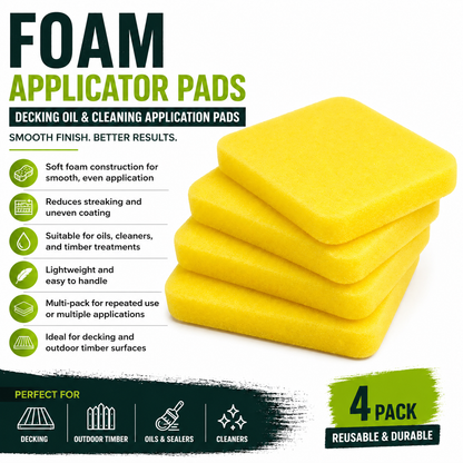 Foam Applicator Pads 4 Pack – Decking Oil & Cleaning Application Pads