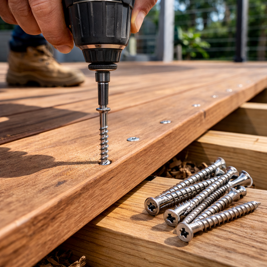 304 Stainless Steel Decking Screws 10G x 75mm Torx – 250 Pack